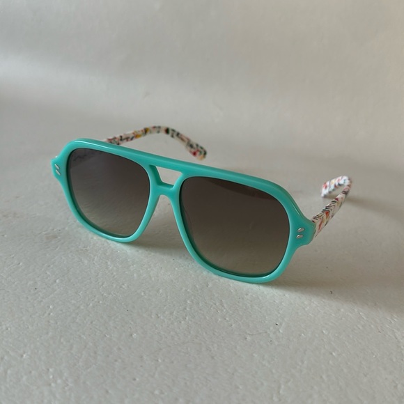 Stella McCartney teal sunglasses